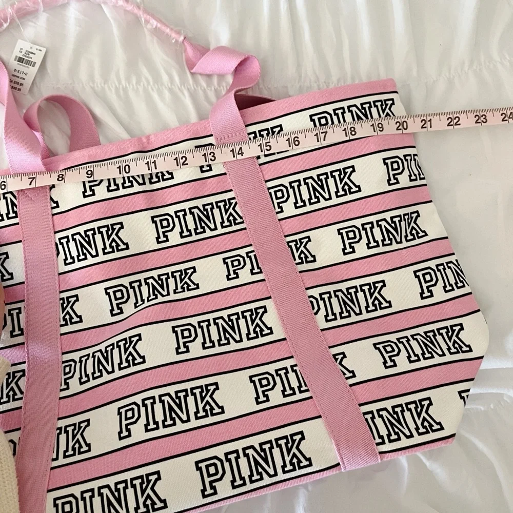 NWT Pink Top Zip Tote Bag - Picture 6 of 8
